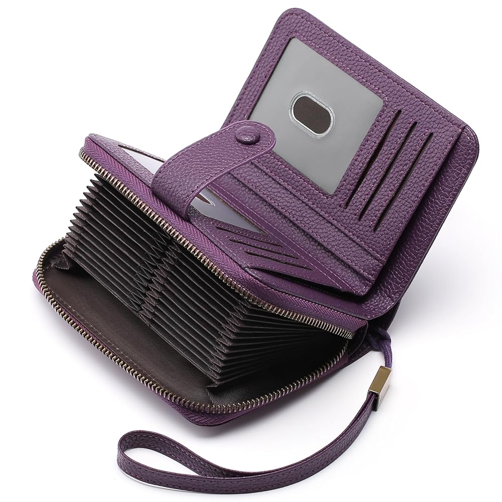 Sendefn Large Capacity RFID Leather Wristlet Wallet
