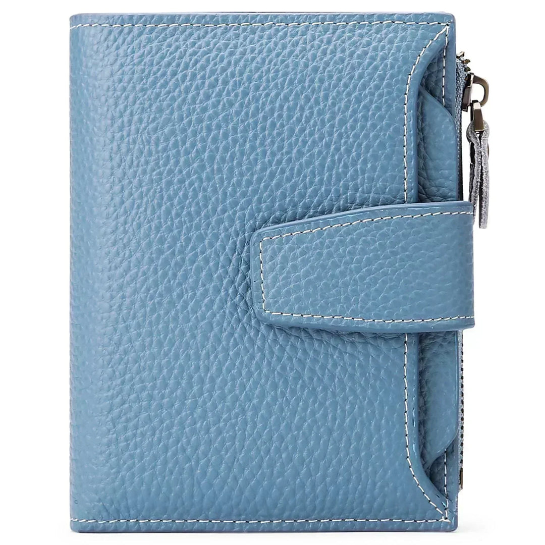 Sendefn Small Wallets for Women Leather RFID Blocking Bifold Zipper Pocket Wallet Card Case Purse with ID Window - SENDEFN Store