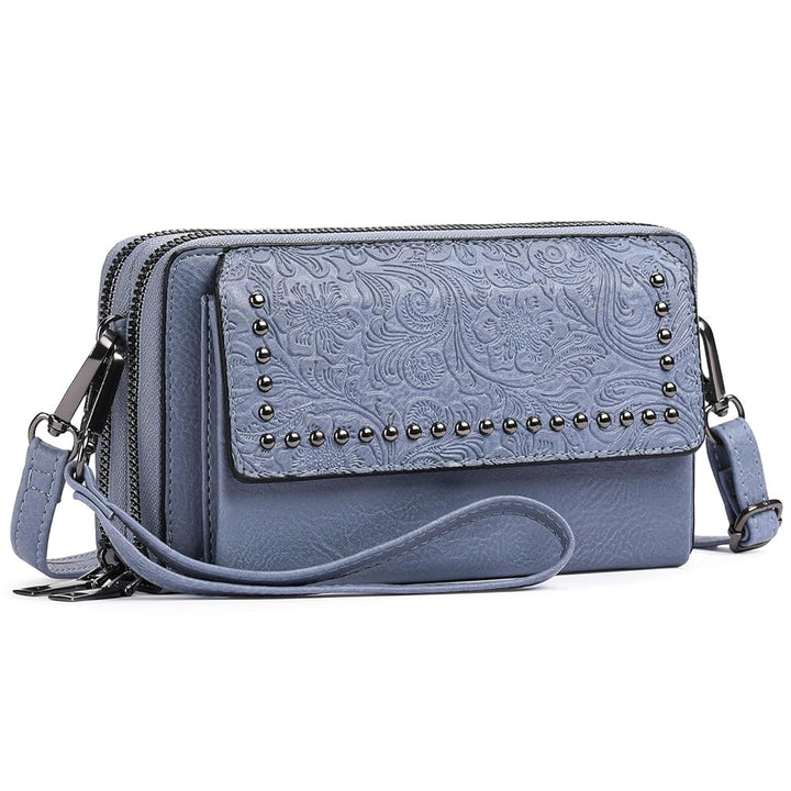 Sendefn Women's Small Crossbody Bag - PU Leather Cell Phone Purse with Wristlet