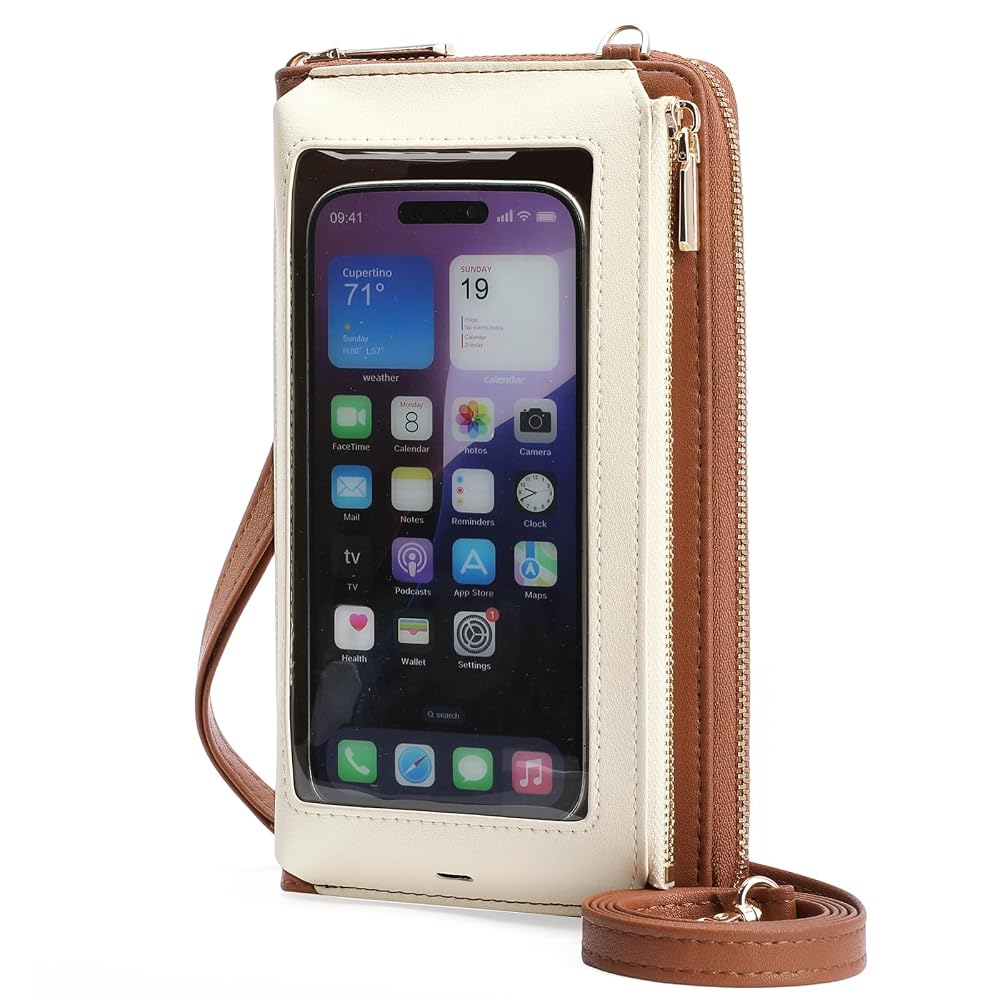 SENDEFN Phone Purse Crossbody Bags for Women Small Travel Wallet Touch Screen RFID Blocking