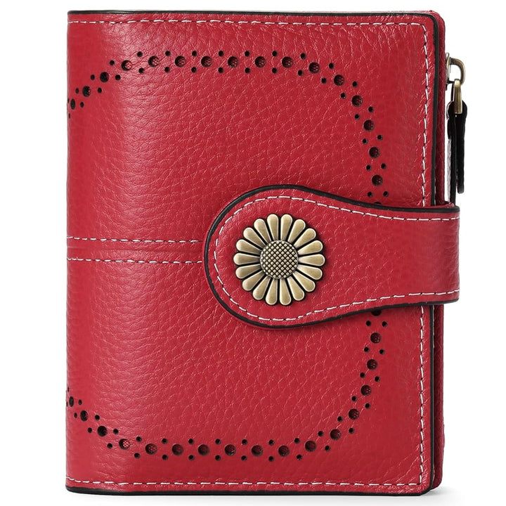 RFID Bifold Wallet with Zipper Coin Pocket for Women – Slim Leather | Sendefn