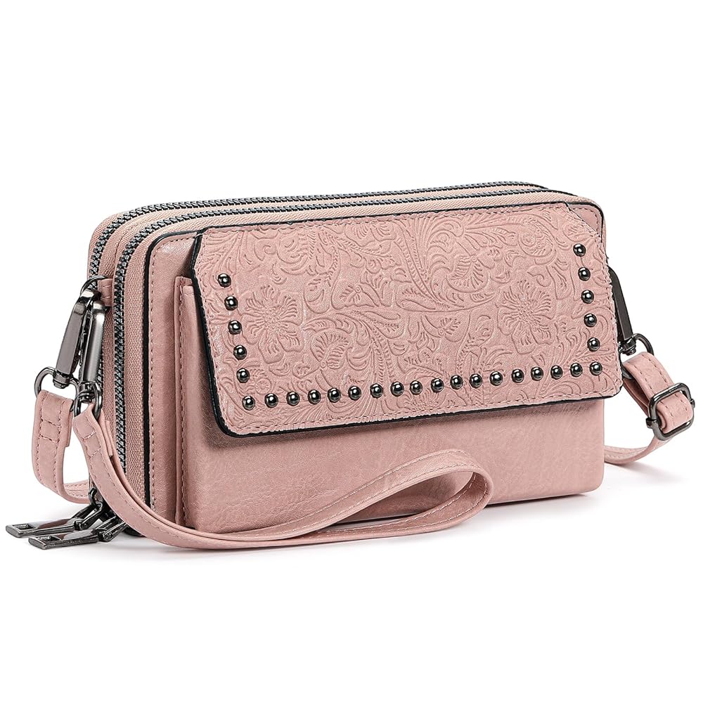 Sendefn Women's Small Crossbody Bag - PU Leather Cell Phone Purse with Wristlet