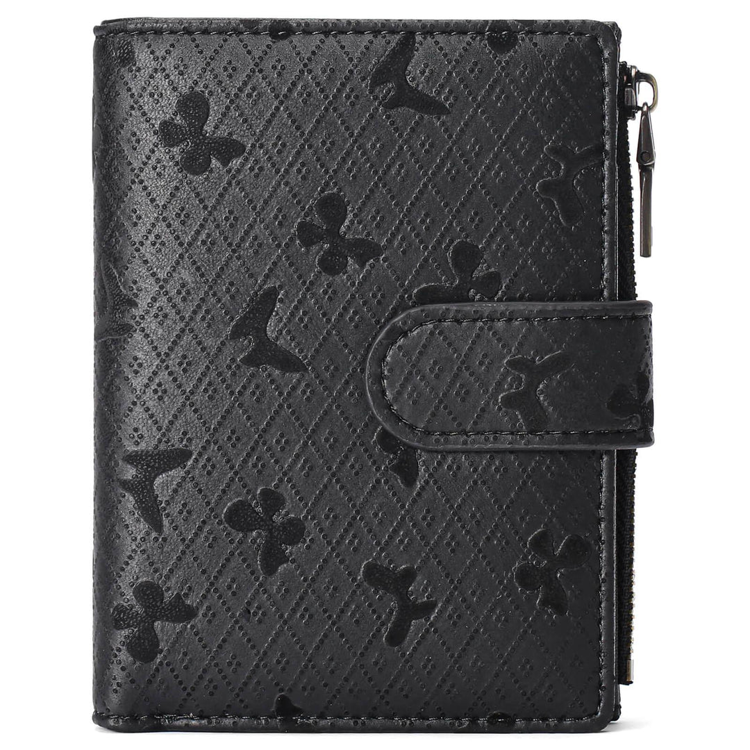 Sendefn Womens Wallet Small Leather RFID Blocking Bifold Zipper Pocket Wallet Card Case Purse with ID Window - SENDEFN Store