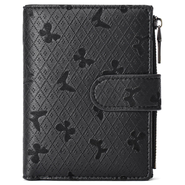 Sendefn Womens Wallet Small Leather RFID Blocking Bifold Zipper Pocket Wallet Card Case Purse with ID Window - SENDEFN Store