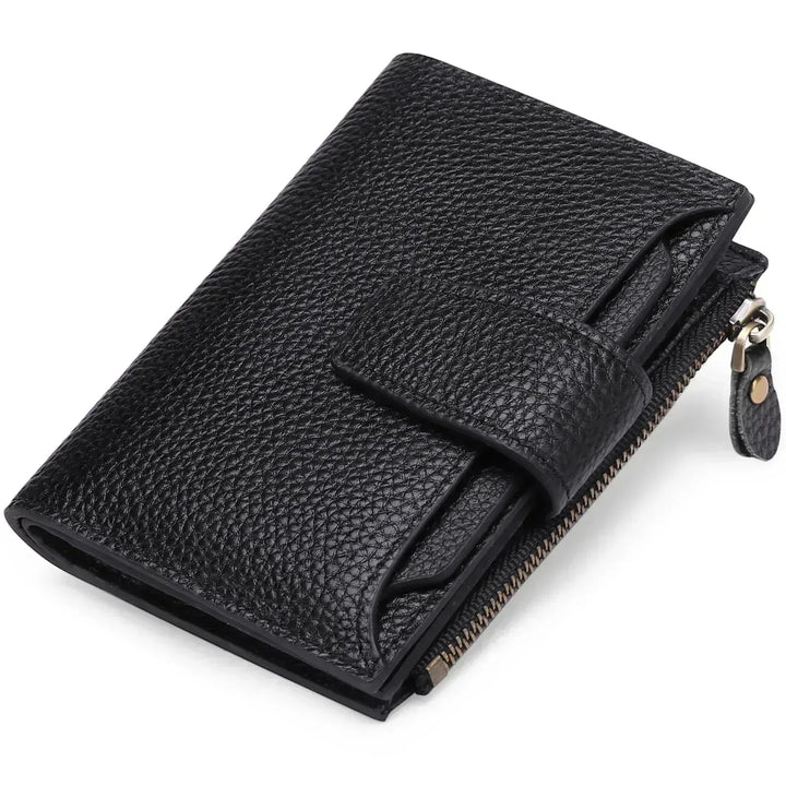 Sendefn Small Wallets for Women Leather RFID Blocking Bifold Zipper Pocket Wallet Card Case Purse with ID Window - SENDEFN Store