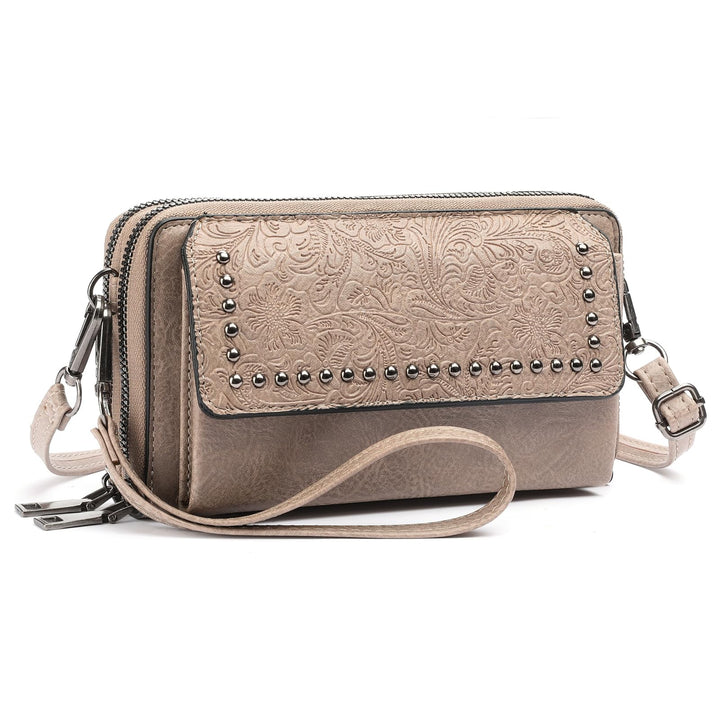 Sendefn Women's Small Crossbody Bag - PU Leather Cell Phone Purse with Wristlet