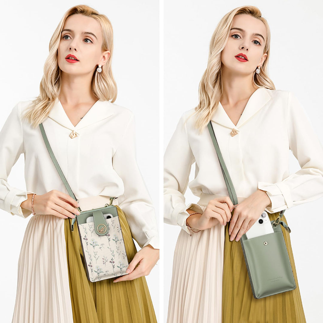 Sendefn Small Crossbody Cell Phone Bag for Women | Leather Purse with Card Slots