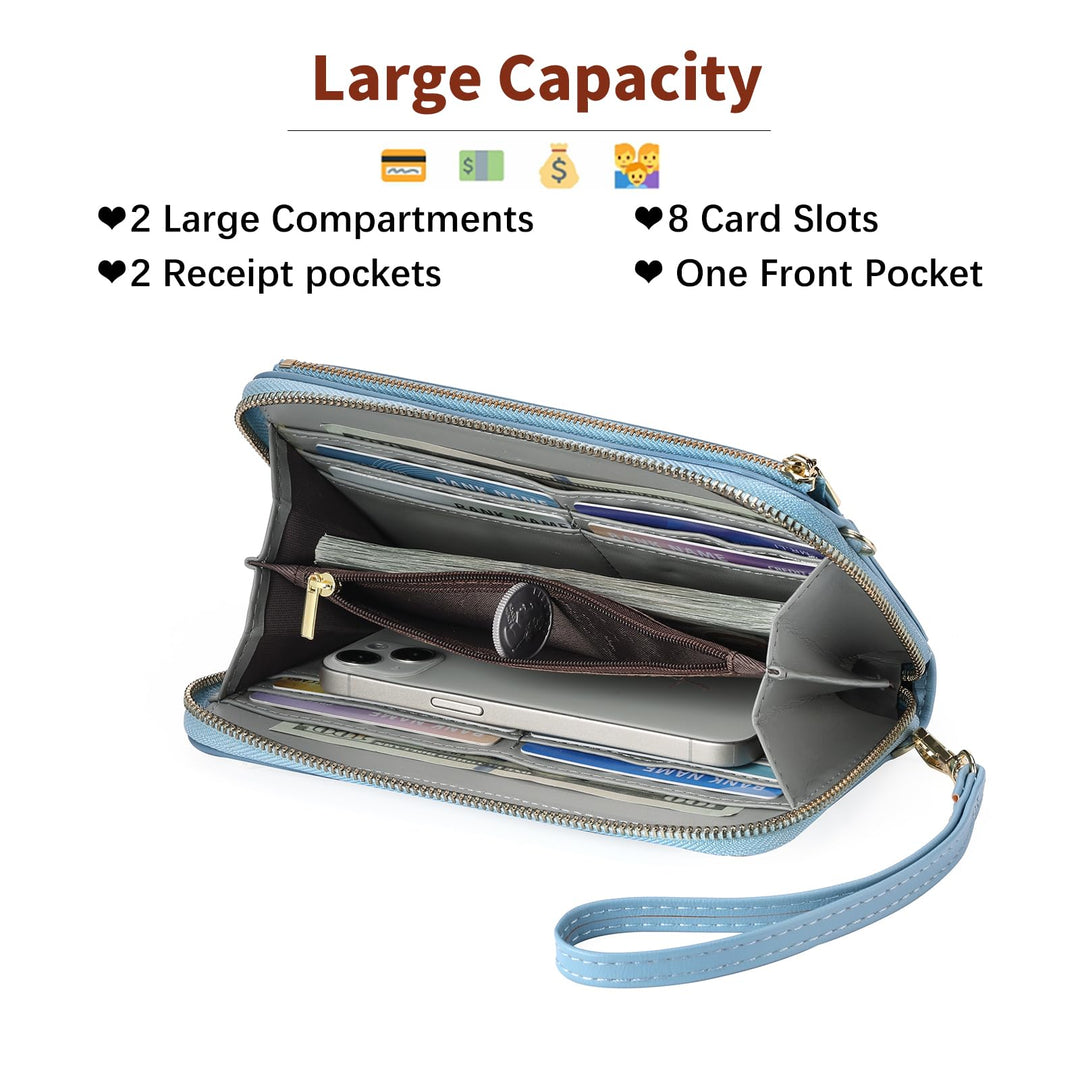 SENDEFN Phone Purse Crossbody Bags for Women Small Travel Wallet Touch Screen RFID Blocking