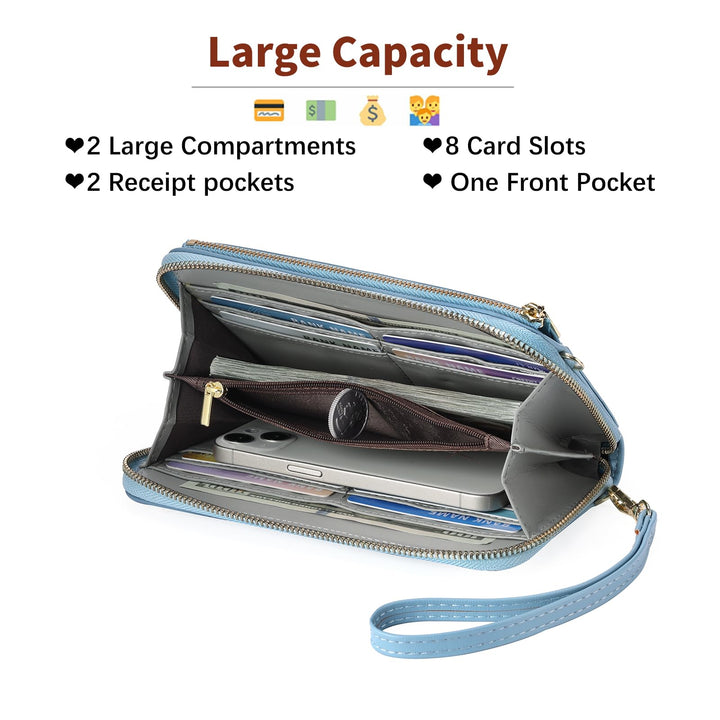SENDEFN Phone Purse Crossbody Bags for Women Small Travel Wallet Touch Screen RFID Blocking