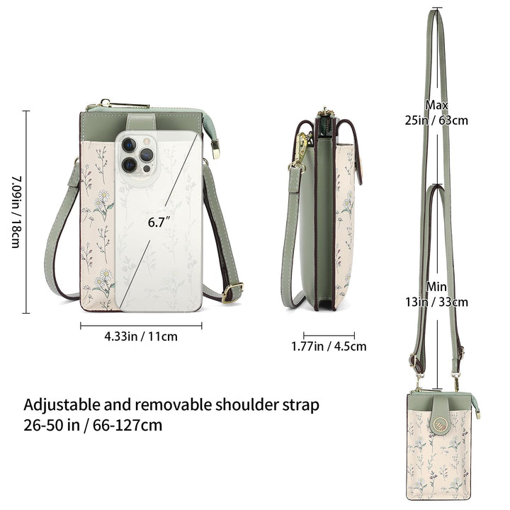 Sendefn Small Crossbody Cell Phone Bag for Women | Leather Purse with Card Slots