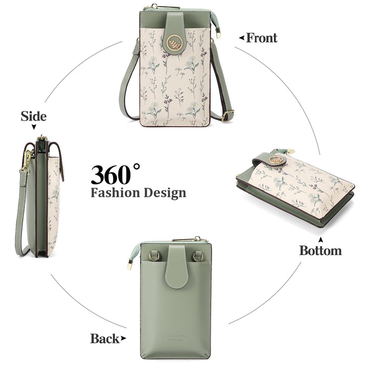 Sendefn Small Crossbody Cell Phone Bag for Women | Leather Purse with Card Slots