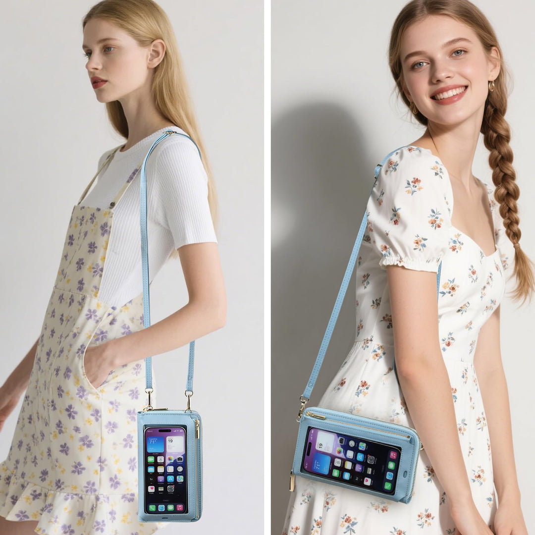 SENDEFN Phone Purse Crossbody Bags for Women Small Travel Wallet Touch Screen RFID Blocking