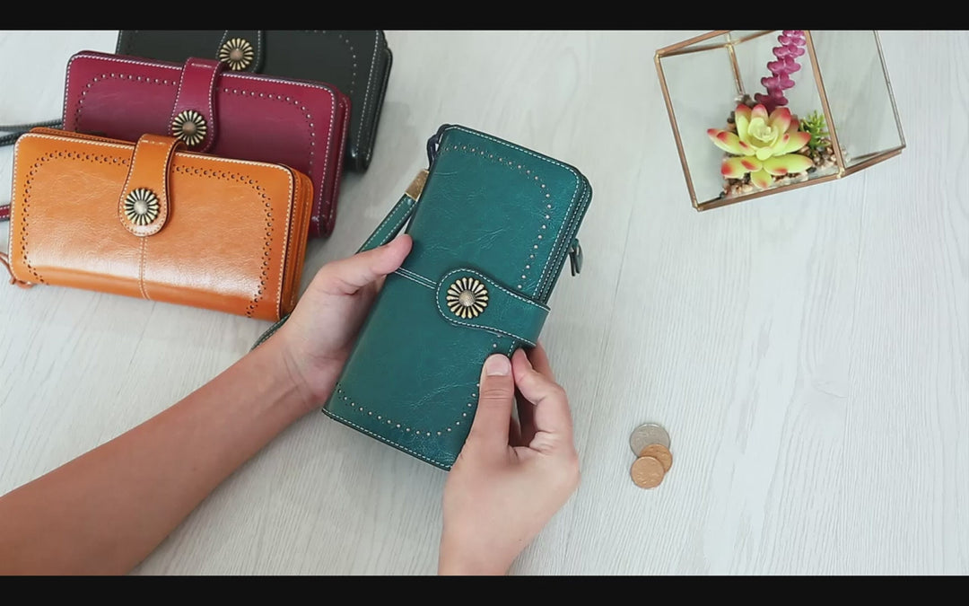 Blossom RFID Wristlet Wallet & Phone Clutch | SENDEFN